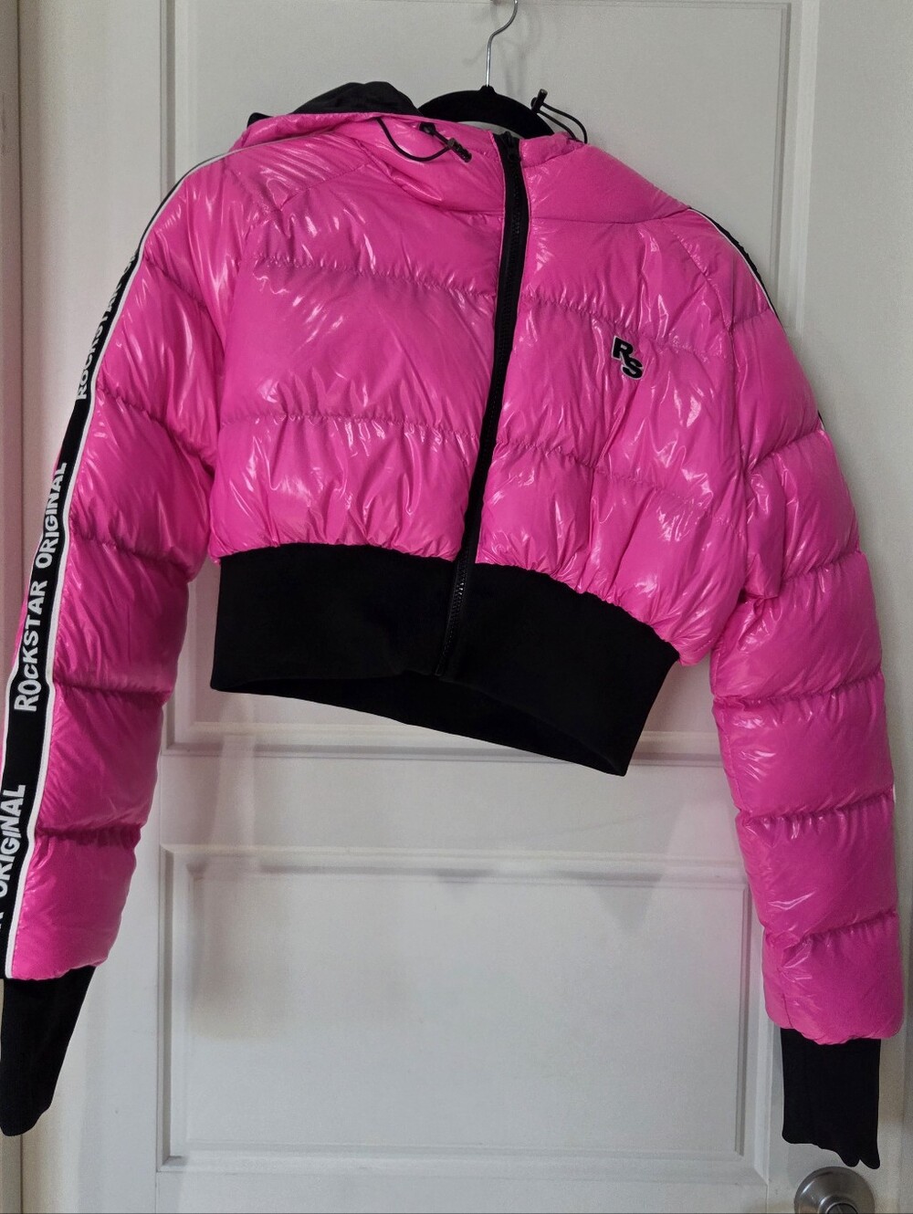 Rockstar Original Jackey Hot Pink 2.0 Crop Puffer Jacket